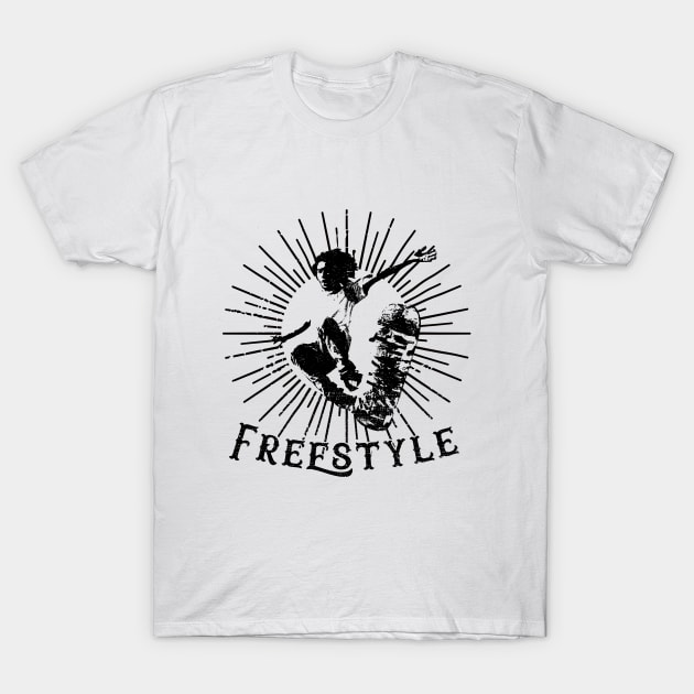 Freestyle Skateboard T-Shirt by UNDERGROUNDROOTS